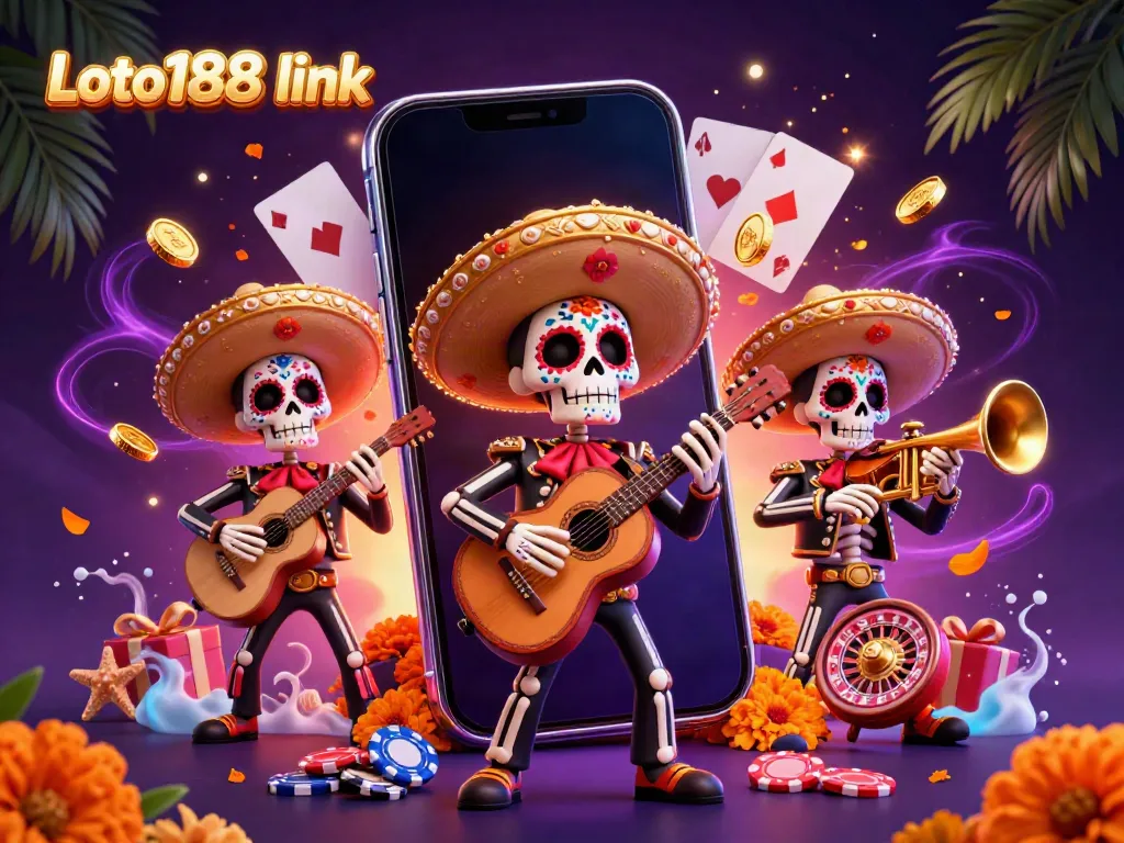Experience the vibrant Loto188 link with animated characters and engaging casino elements.