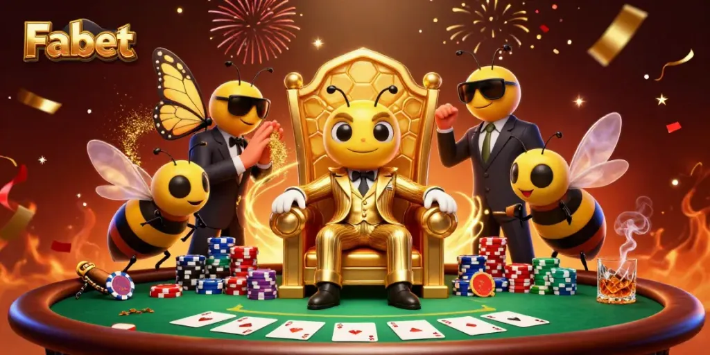 Experience thrilling gameplay with Fabet’s dynamic casino scene, showcasing vibrant poker elements.