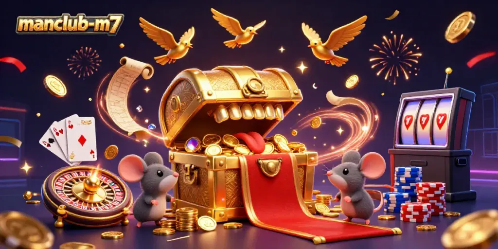 Engage with manclub-m7's thrilling casino experience featuring lively characters and dynamic gaming elements.