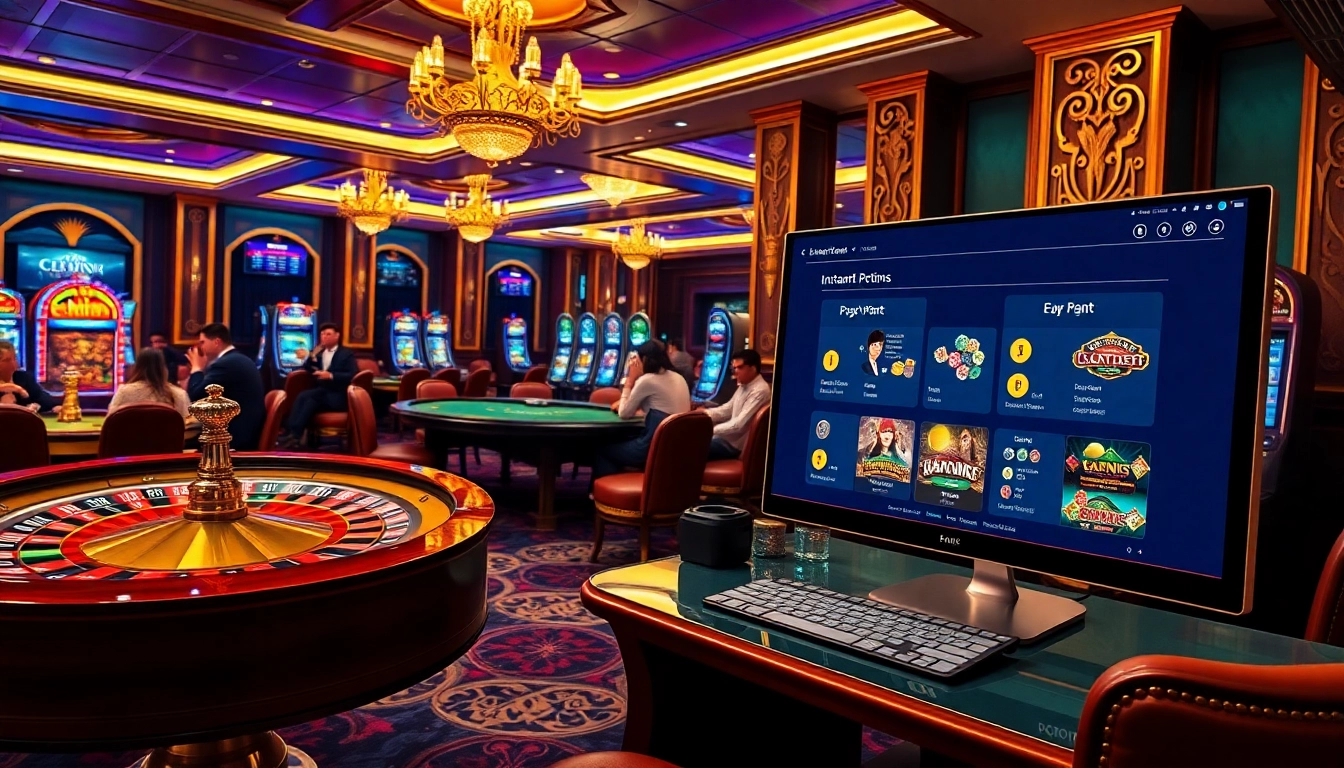 Exciting scene of the meilleur casino en ligne retrait immédiat showcasing instant payouts at a poker table.