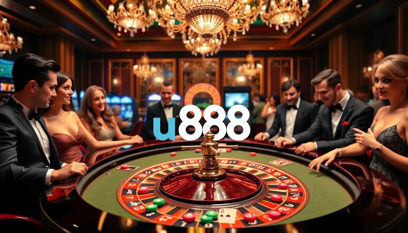 Experience the thrill of gaming at u 888 with vibrant casino elements and live dealer action.