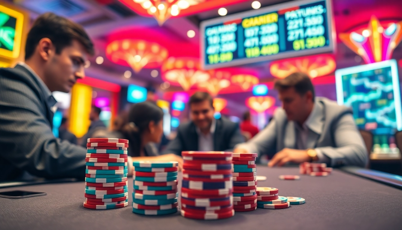 Coup d'œil sur un jeu de poker avec avis coinpoker éclairé par des lumières néon vibrantes. related image