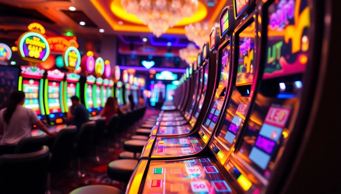 Les joueurs découvrent les nouvelles options de machine à sous casino dans un environnement de jeu vibrant.
