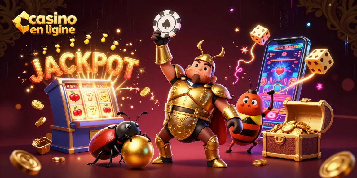 Jouez au casino en ligne avec des personnages colorés et machines à sous éclatantes.