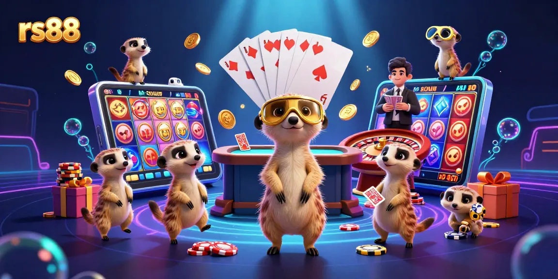 Experience casino excitement at rs88 with meerkats operating games and sneaking chips.