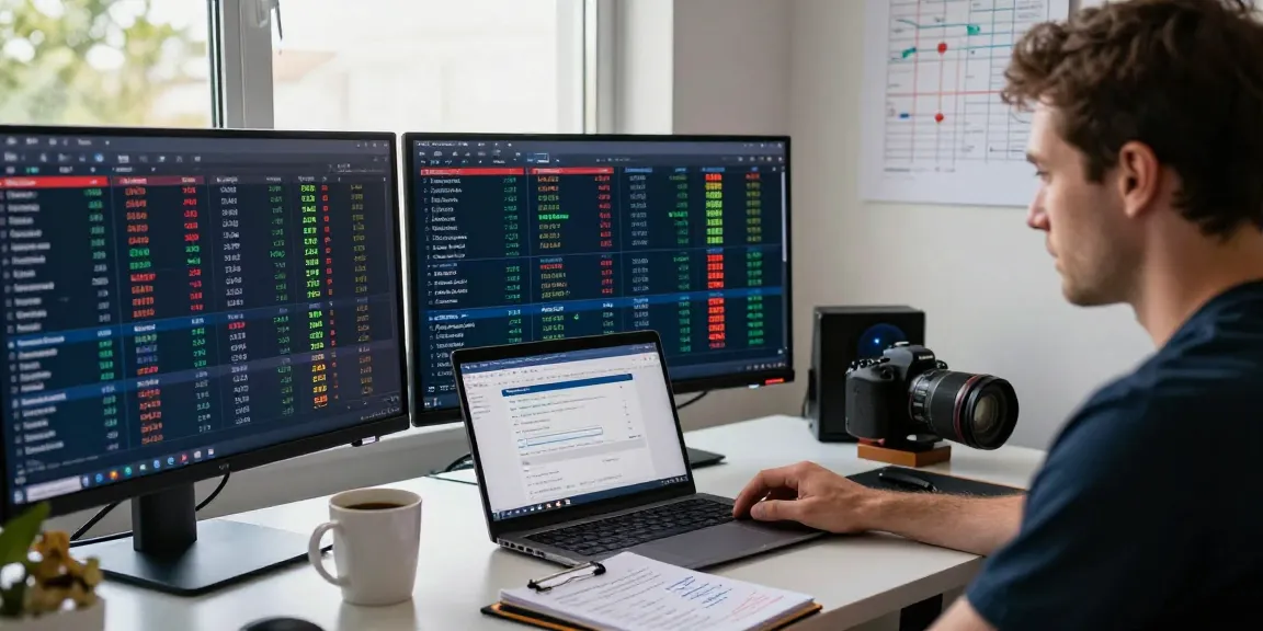 Parieur utilisant un bookmaker sans limite de mise pour analyser des cotes sportives sur plusieurs écrans.