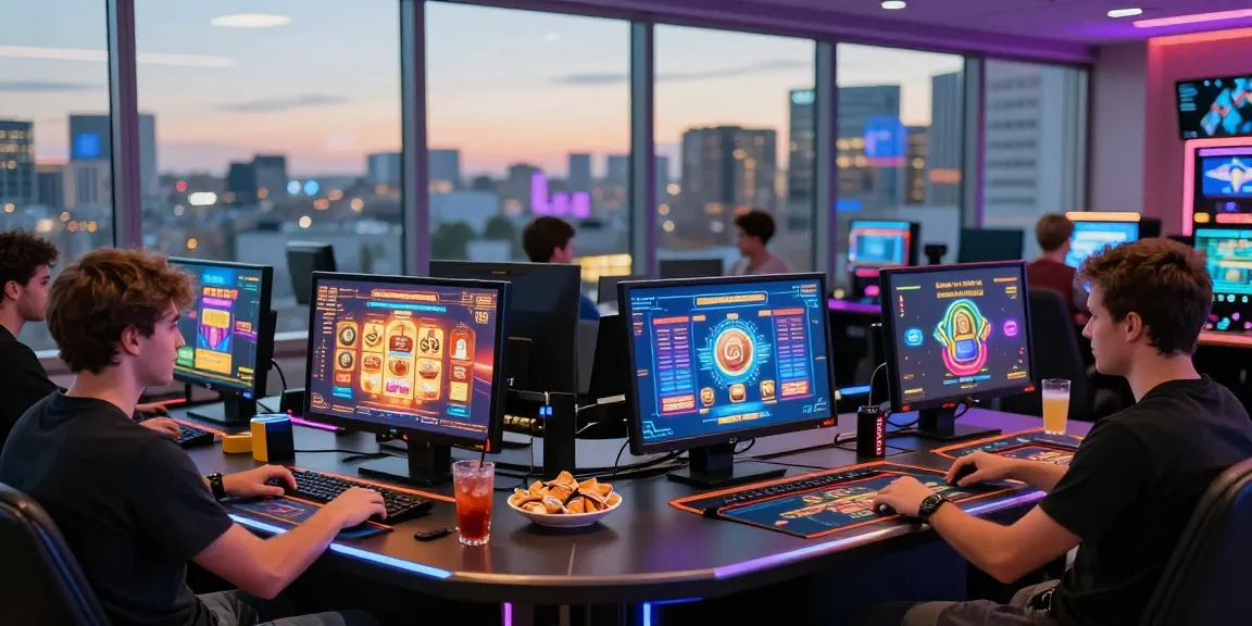 Scène de casino en ligne France légal illustrant des joueurs engageant avec des jeux modernes et des bonus attractifs.