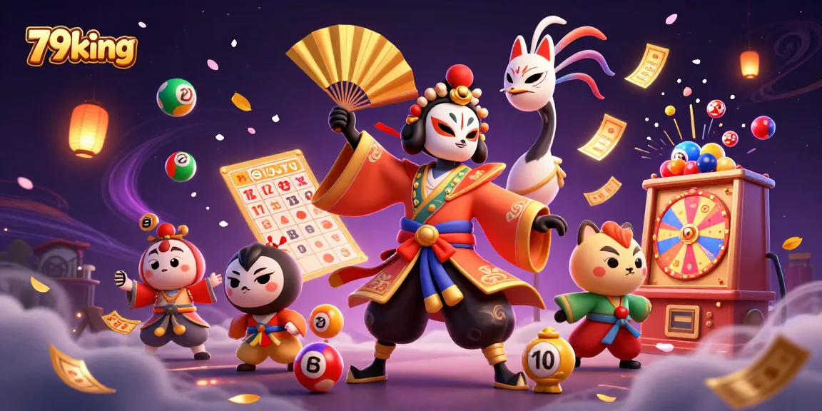 Engage with vibrant 79king game elements in this dynamic, action-packed illustration