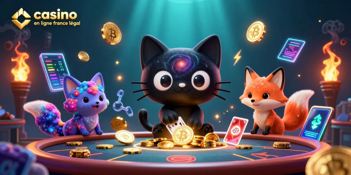 Illustrez un casino en ligne France légal avec une scène dynamique de jeu captivante.