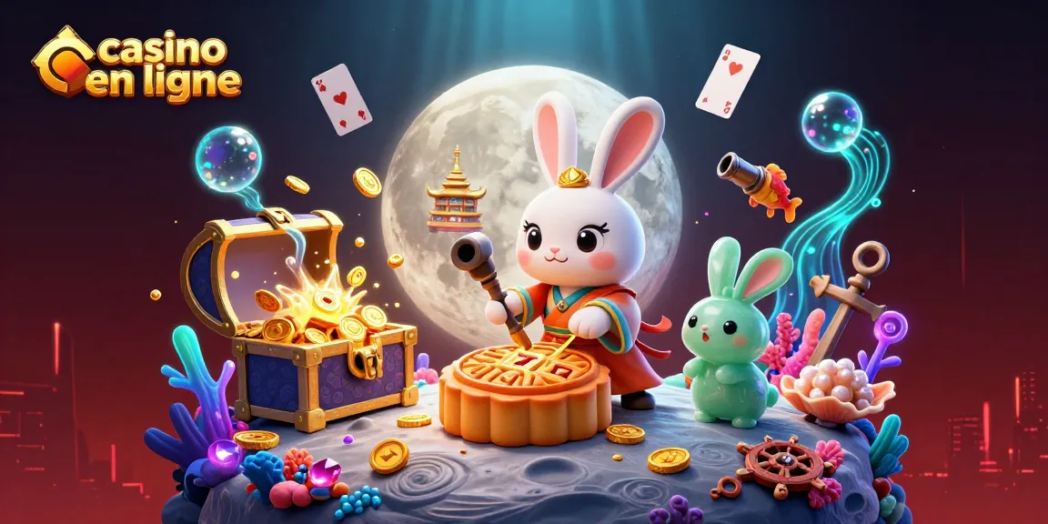 Jouer au casino en ligne avec le lapin lunaire et ses symboles de machines à sous.